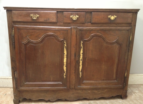 FRENCH ANTIQUE BUFFET BASE SIDEBOARD